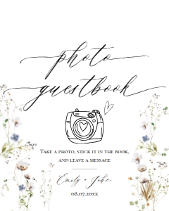 E061 Photo Guest Book 8x10: E061 Reception Signs Bundle