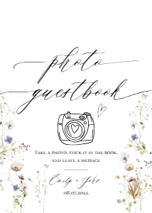E061 Photo Guest Book 5x7: E061 Reception Signs Bundle