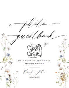 E061 Photo Guest Book 11x14: E061 Reception Signs Bundle
