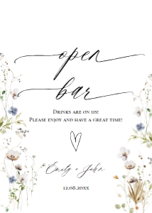 E061 Open Bar 5x7: E061 Reception Signs Bundle