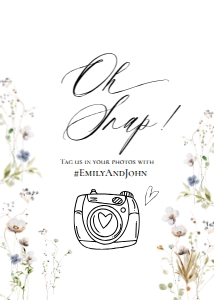 E061 Oh Snap Tag Us In That 5x7: E061 Reception Signs Bundle