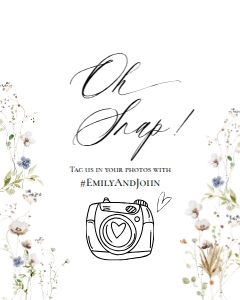 E061 Oh Snap Tag Us In That 8x10: E061 Reception Signs Bundle