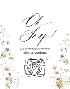 E061 Oh Snap Tag Us In That 11x14: E061 Reception Signs Bundle