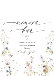 E061 Mimosa Bar 5x7: E061 Reception Signs Bundle