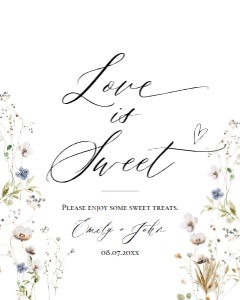 E061 Love Is Sweet 8x10: E061 Reception Signs Bundle