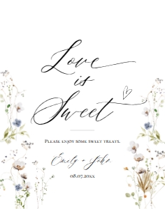 E061 Love Is Sweet 11x14: E061 Reception Signs Bundle