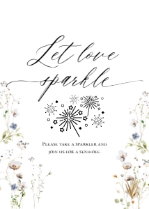 E061 Let Love Sparkle 5x7: E061 Reception Signs Bundle