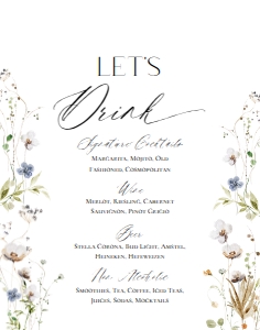 E061 Let's Drink 11x14: E061 Reception Signs Bundle