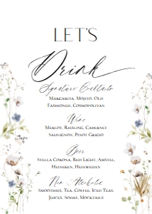 E061 Let's Drink 5x7: E061 Reception Signs Bundle