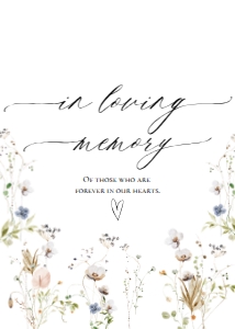 E061 In Loving Memory 5x7: E061 Reception Signs Bundle
