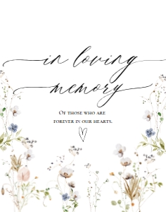 E061 In Loving Memory 11x14: E061 Reception Signs Bundle