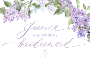 B001 Bridesmaid Proposal Card Flat 5x3.5: B001 Bridesmaid Info Card