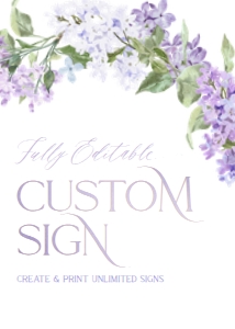 B001 Custom Sign 5x7: B001 Custom Sign