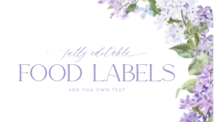 B001 Food Label 3.5x2 Flat: B001 Place Card Food Labels