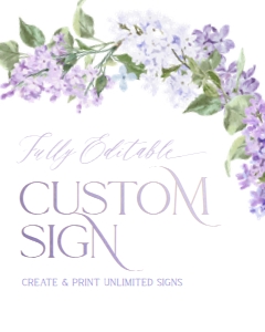 B001 Custom Sign 8x10: B001 Custom Sign