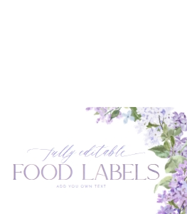 B001 Food Label 3.5x2 Folded: B001 Place Card Food Labels