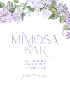 B001 Mimosa Bar Sign 8x10: B001 Bridal Shower Bundle