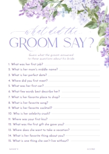 B001 Bridal Shower Games 5x7 Part 1: B001 Bridal Shower Bundle