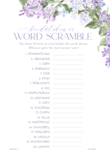B001 Bridal Shower Games 5x7 Part 3: B001 Bridal Shower Bundle