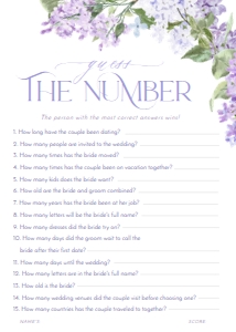 B001 Bridal Shower Games 5x7 Part 2: B001 Bridal Shower Bundle