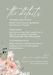 E064 Detail Card Vertical 5x3.5: E064 Wedding Suite