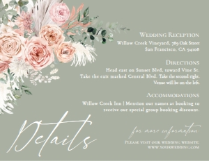 E064 Detail Card Horizontal 5.5x4.25: E064 Wedding Suite