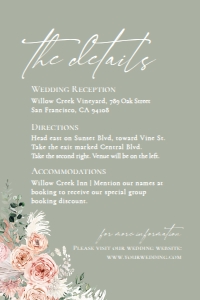 E064 Detail Card Vertical 4x6: E064 Wedding Suite