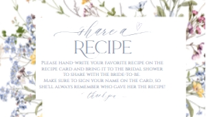 B017 Recipe Request Card 3.5x2: B017 Bridal Shower Bundle
