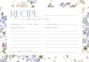 B017 Recipe Card 5x3.5: B017 Bridal Shower Bundle