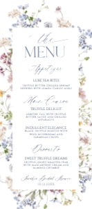 B017 Menu 4x9: B017 Bridal Shower Bundle