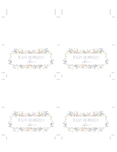 B017 Place Card for Avery5302 8.5x11 Sheet: B017 Bridal Shower Bundle