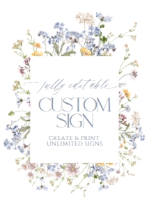 B017 Custom Sign 5x7: B017 Bridal Shower Bundle