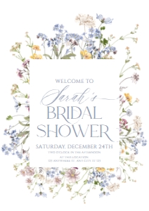 B017 Welcome Sign Vertical A2: B017 Bridal Shower Bundle