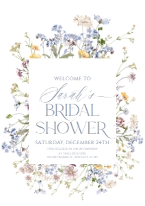 B017 Welcome Sign Vertical A1: B017 Bridal Shower Bundle