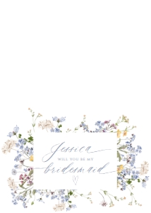 B017 Bridesmaid Proposal Card Folded 5x3.5: B017 Bridal Shower Bundle