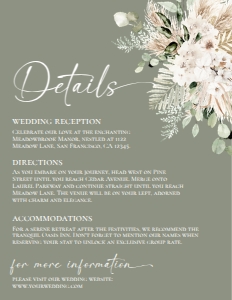 D024 Detail Card Vertical 4.25x5.5: D024 Wedding Bundle