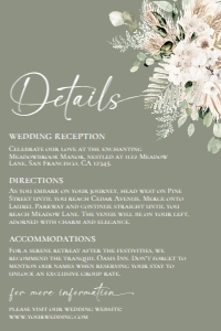 D024 Detail Card Vertical 4x6: D024 Wedding Bundle