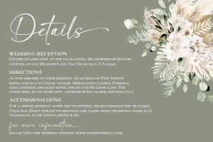 D024 Detail Card Horizontal 6x4: D024 Wedding Bundle