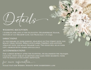 D024 Detail Card Horizontal 5.5x4.25: D024 Wedding Bundle
