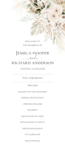 D024 Wedding Program 4x9: D024 Wedding Bundle