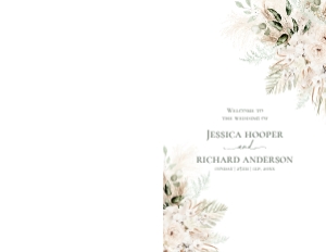 D024 Wedding Program Folded 5.5x8.5: D024 Wedding Bundle