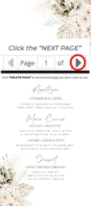 D024 Menu 4x9: D024 Menu