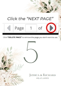 D024 Table Number 5x7: D024 Wedding Bundle
