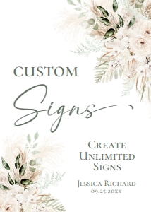D024 Custom Sign 5x7: D024 Wedding Bundle