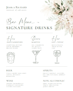 D024 Signature Drink Sign 8x10: D024 Wedding Bundle