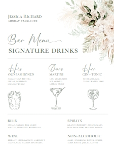 D024 Signature Drink Sign 18x24: D024 Wedding Bundle