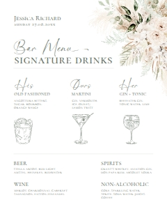 D024 Signature Drink Sign 16x20: D024 Wedding Bundle