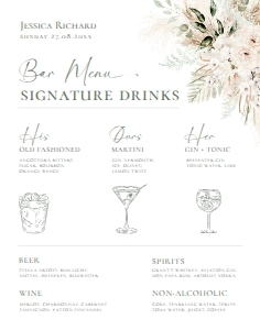 D024 Signature Drink Sign 11x14: D024 Wedding Bundle