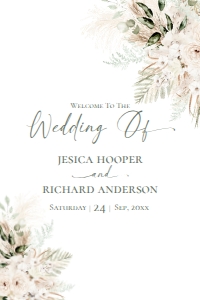 D024 Welcome Sign Vertical 36x24: D024 Wedding Bundle