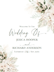 D024 Welcome Sign Vertical 18x24: D024 Wedding Bundle